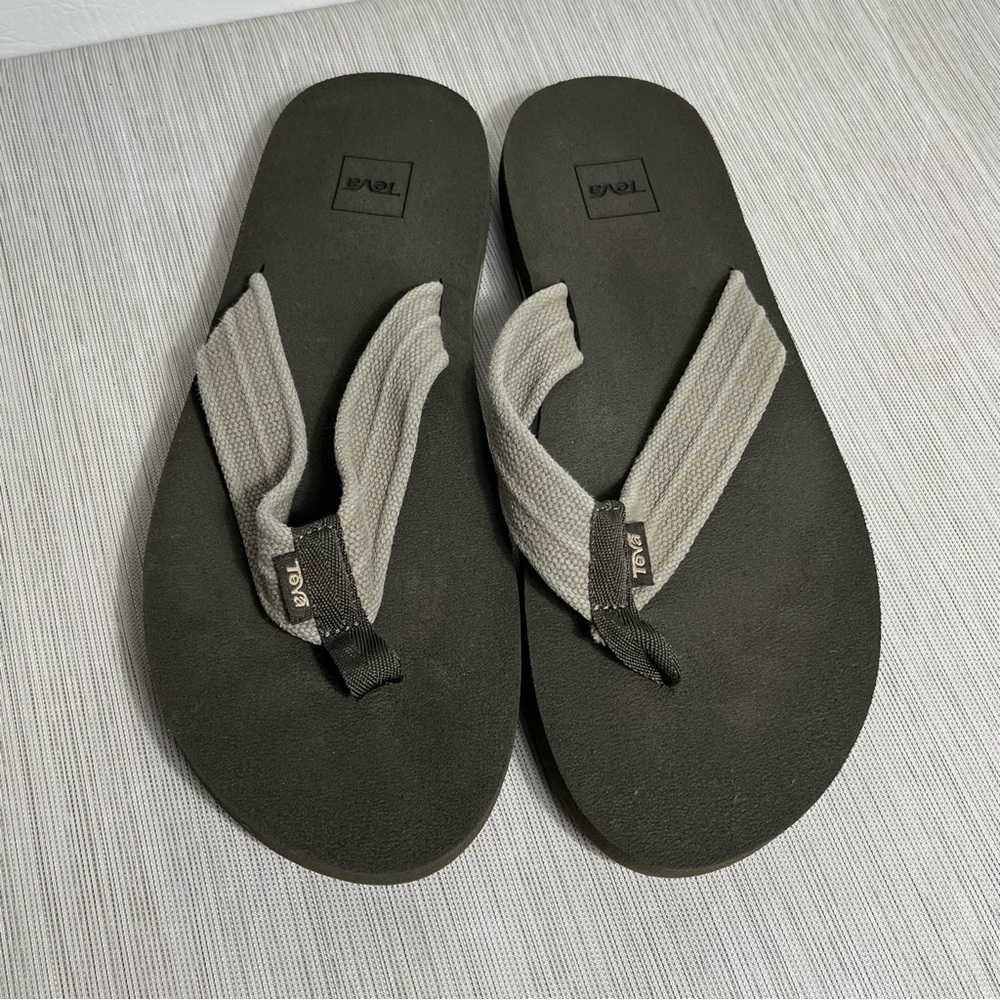 Teva Black and Gray Flip-Flops